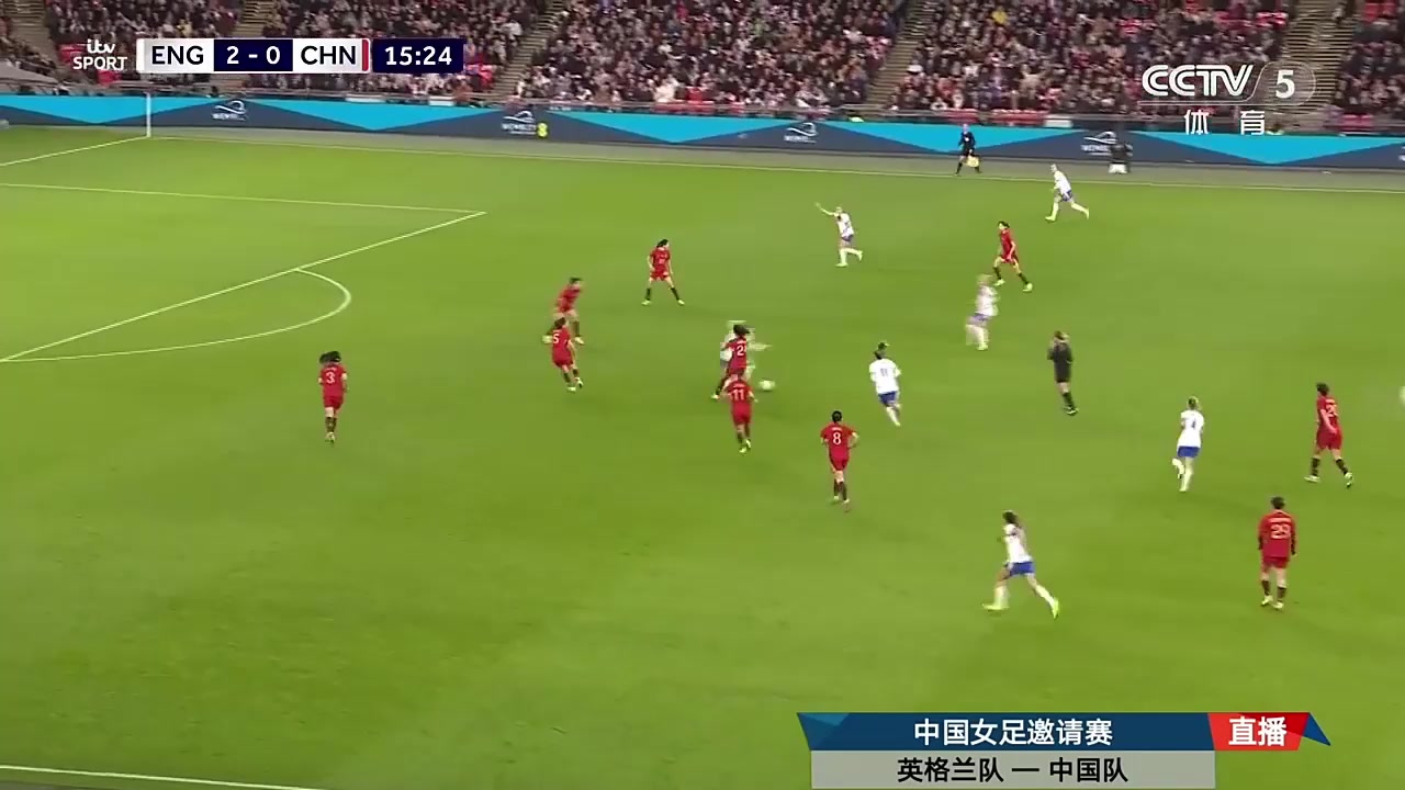 中国女足防守形同虚设希普包抄轻松破门英格兰女足3-0中国女足