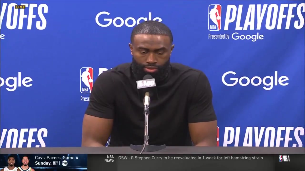 杰伦布朗不是1场2场3场想击败我们你得赢我们4场