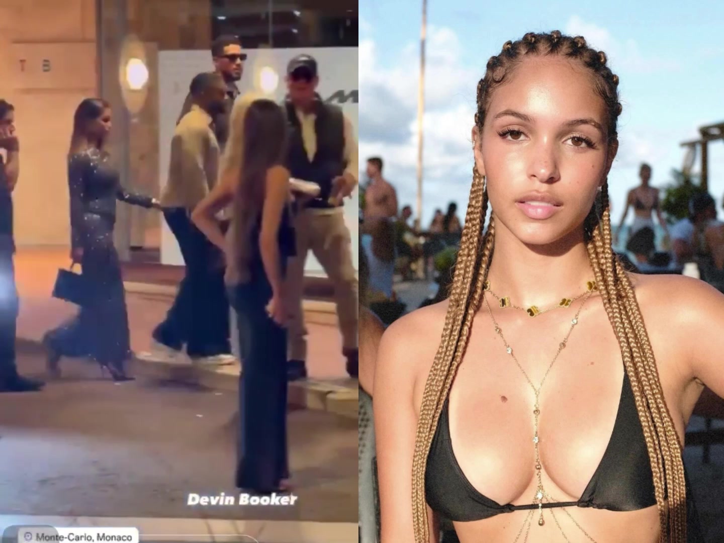 布克带新女友出街身材出众巴西童颜模特神似库里