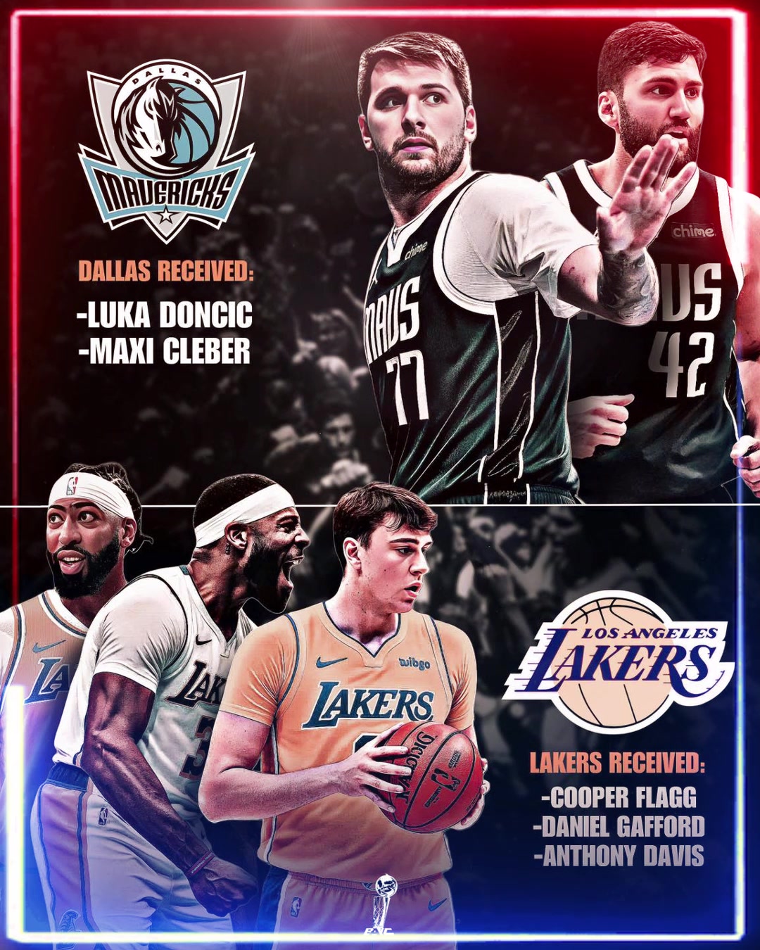 湖蜜侠蜜可以接受吗美媒湖人可用东契奇克莱伯换回浓眉弗拉格加福德