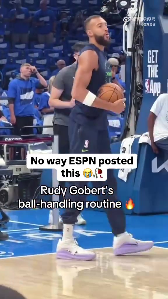 这是NBA球员戈贝尔双手控球训练有种我上我也行的感觉