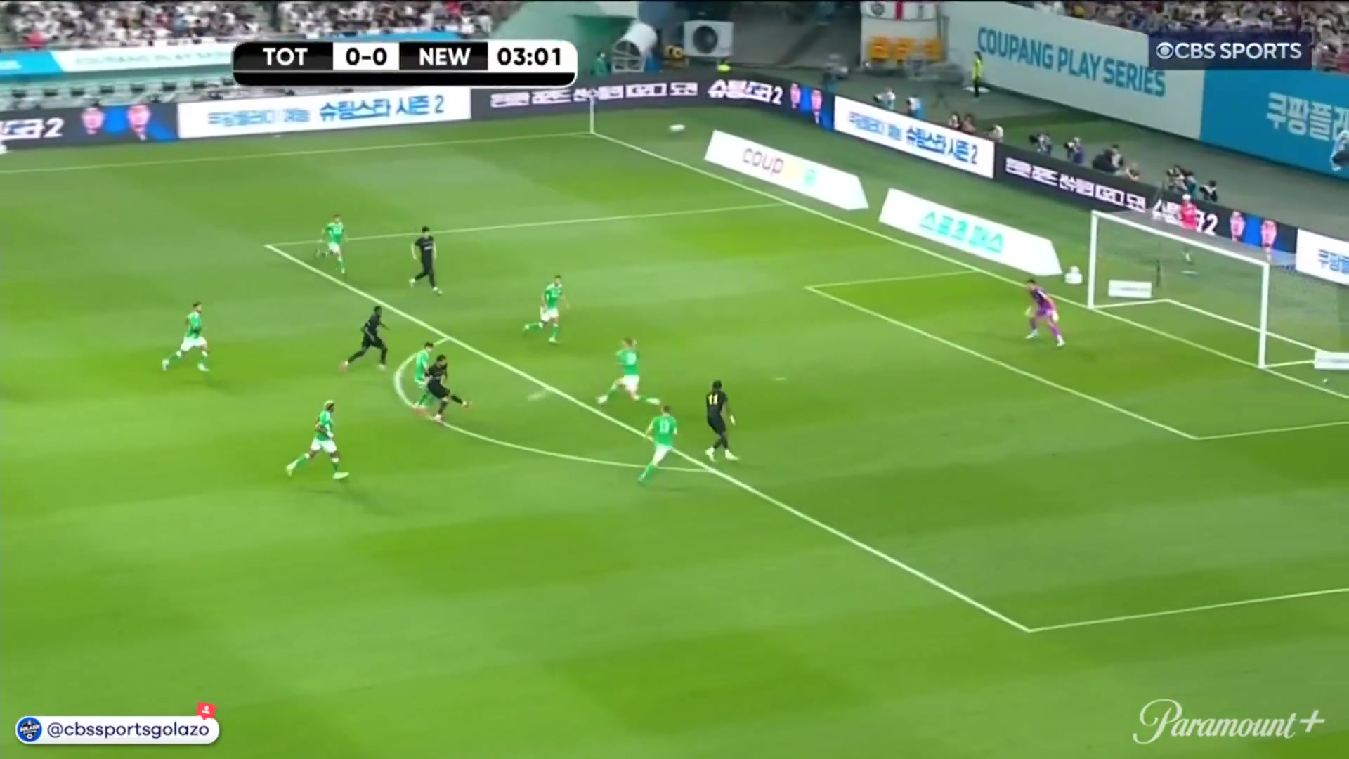 约翰逊第3分钟破门做出孙兴慜庆祝热刺1-0领先