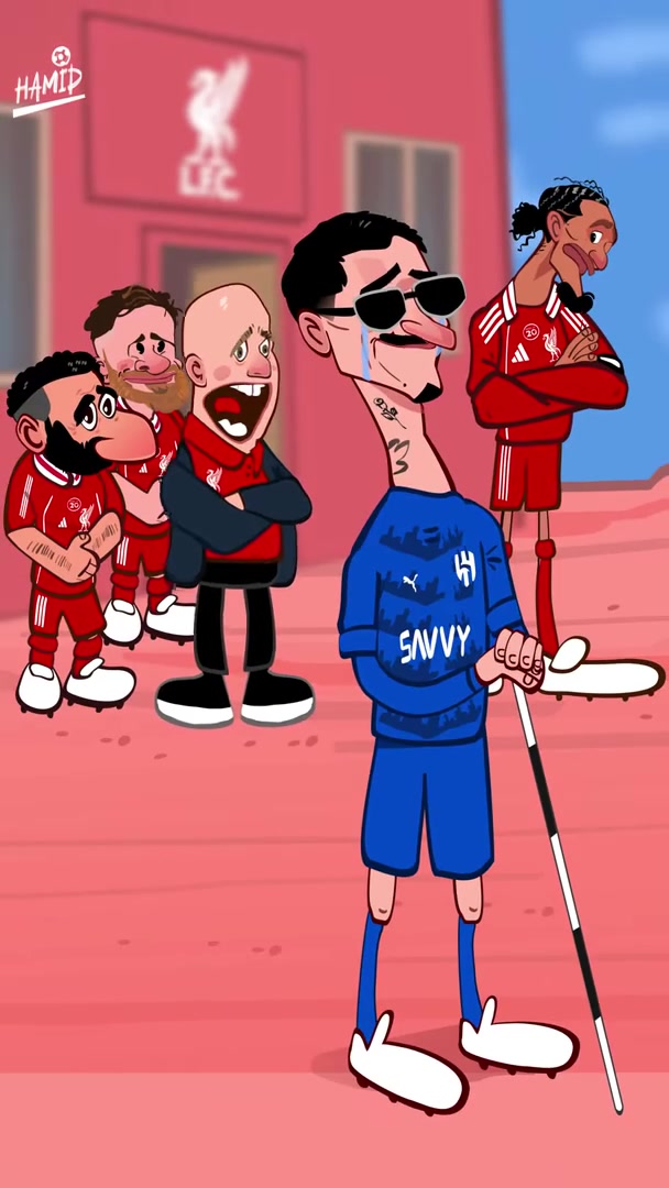 太搞了外网动画恶搞利物浦球员欢庆努涅斯去新月