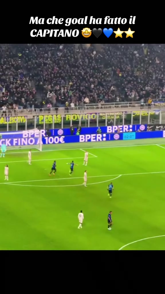 难度低的射门不踢梅阿查实拍劳塔罗外旋抽射让门将呆若木鸡