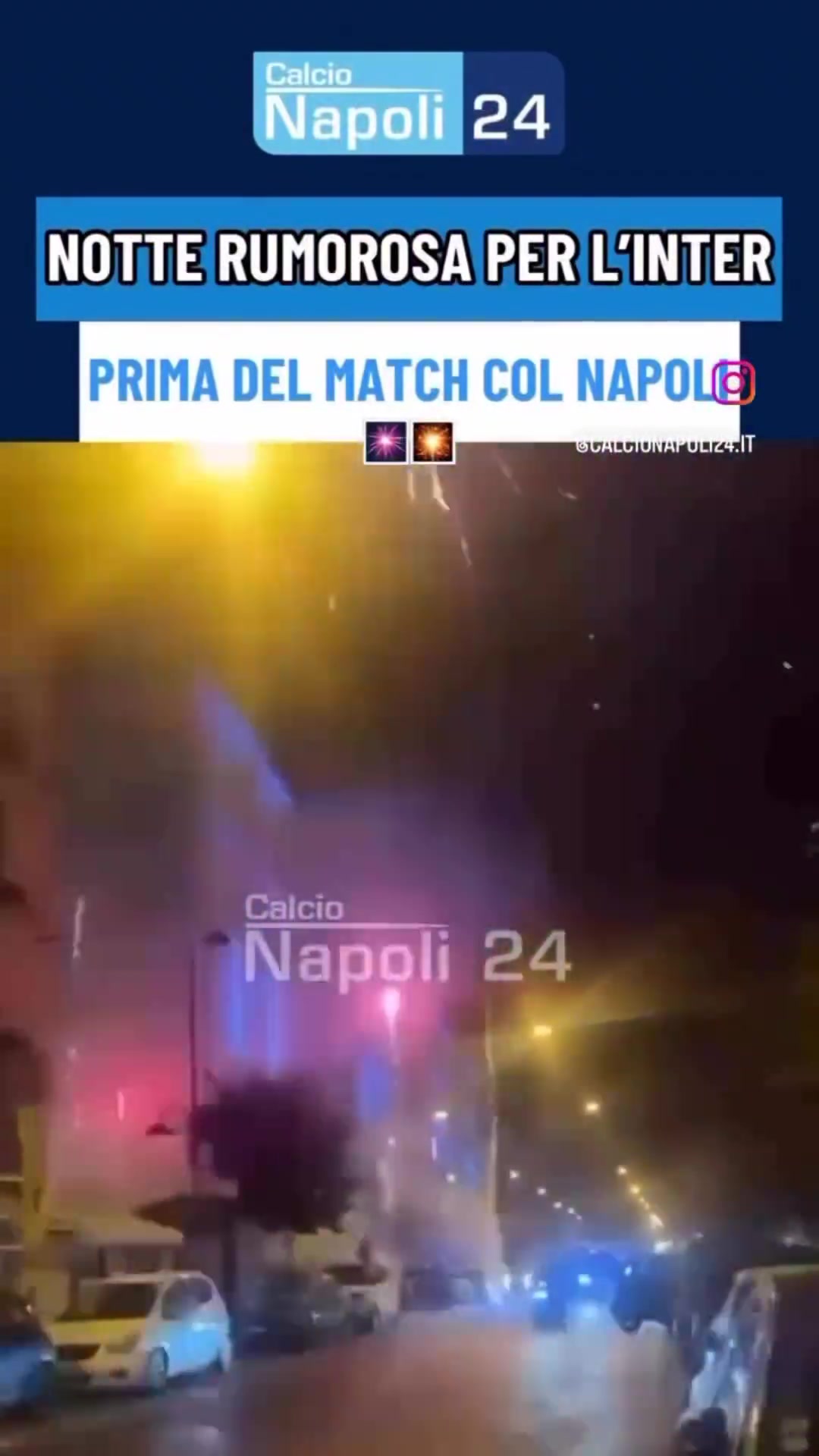 收到奇效那不勒斯球迷赛前放烟花干扰国际米兰球员休息