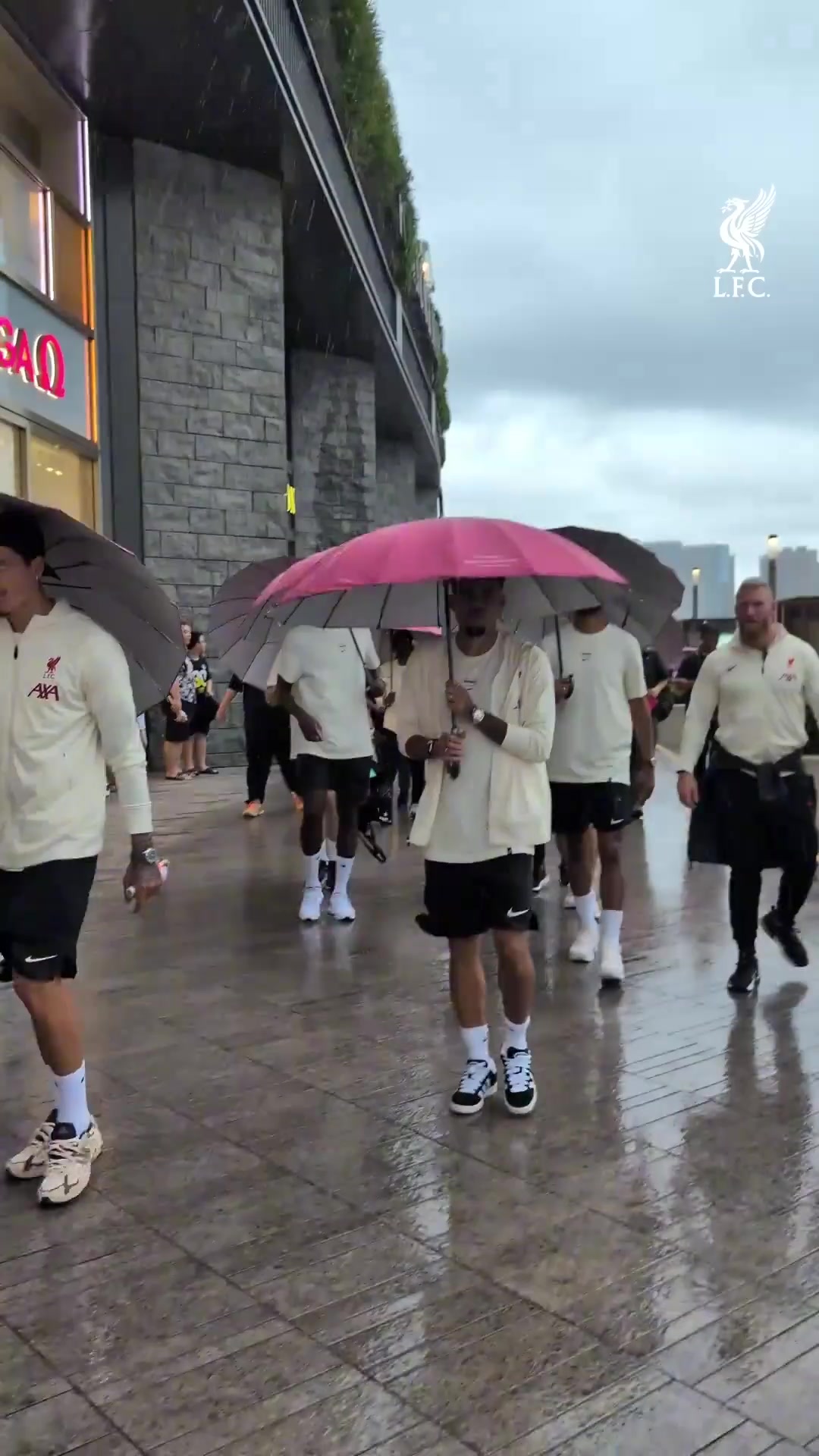 又是羡慕香港的球迷的一天利物浦全队香港街头悠闲散步