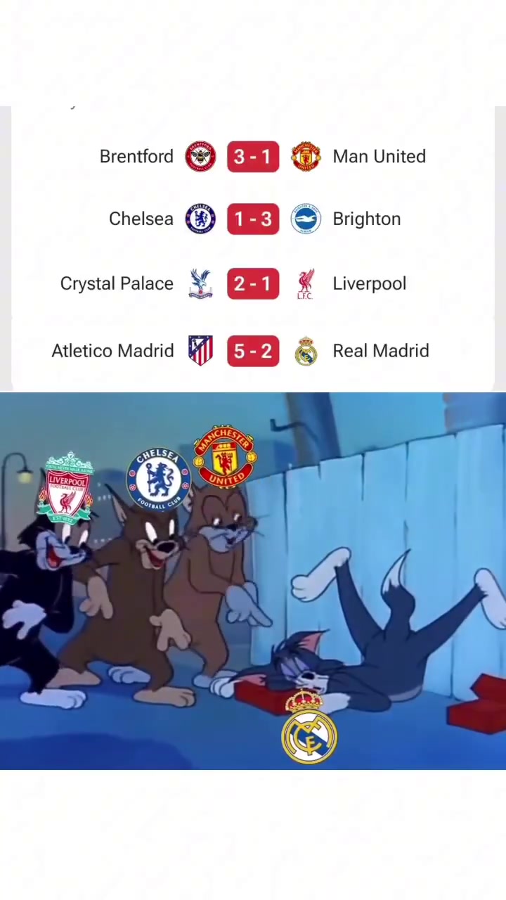 国外网友恶搞本周的英超三雄和皇马