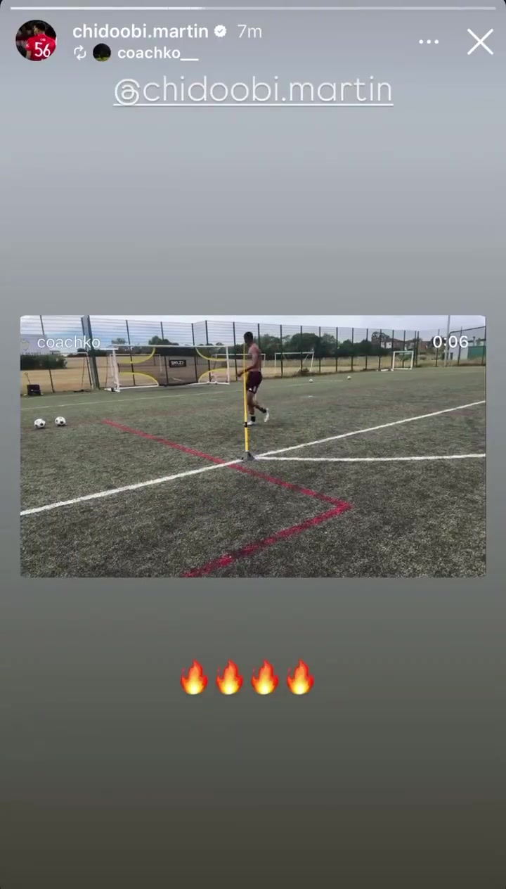 奥比马丁社媒发布自己的训练视频网友希望更多年轻人顶上来